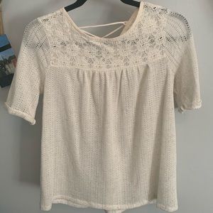 Cream Lace Top